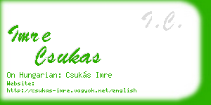 imre csukas business card