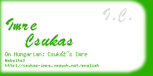 imre csukas business card